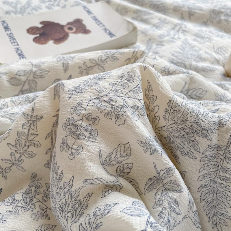 Garza a Doppio Strato Sicura Coperta Estiva Fresca Lavabile in Lavatrice Set Biancheria da Letto Copertura per Condizionatore Leggera Regalo Biancheria da Letto