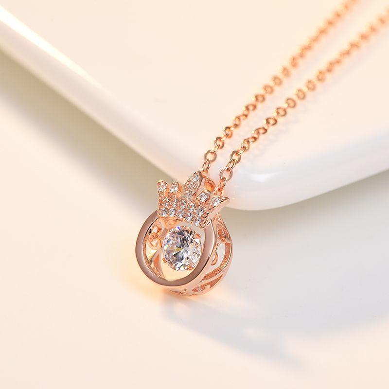 

Ожерелье «Корона принцессы» женское 520 подарок на День святого Валентина бьющееся сердце простое милое ожерелье цепочка из титановой стали