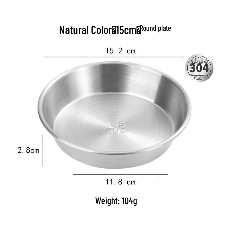 304 Stainless Steel Round Korean & Japanese Sauce Dish