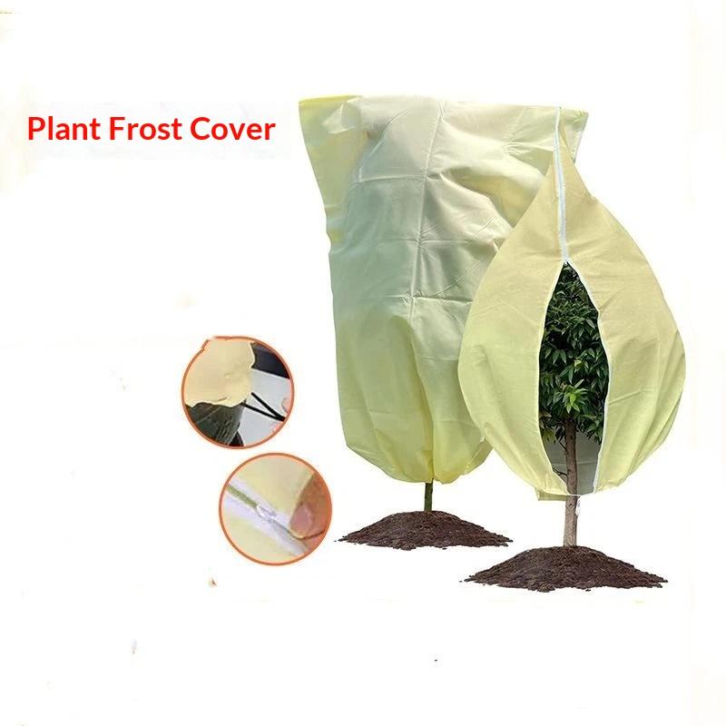 Plant Cover Winter Warm Tree Shrub Protecting Bag Frost Cloth Blankets For Outdoor Plant Freeze Protection Covers With Zipper