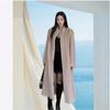 Women's imitation mink coat velvet lapel long imitation mink fur coat winter casual warm trench coat