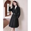 Si Shui Nian Hua Elegant Autumn/Winter Mid-Length Wool Blend Coat