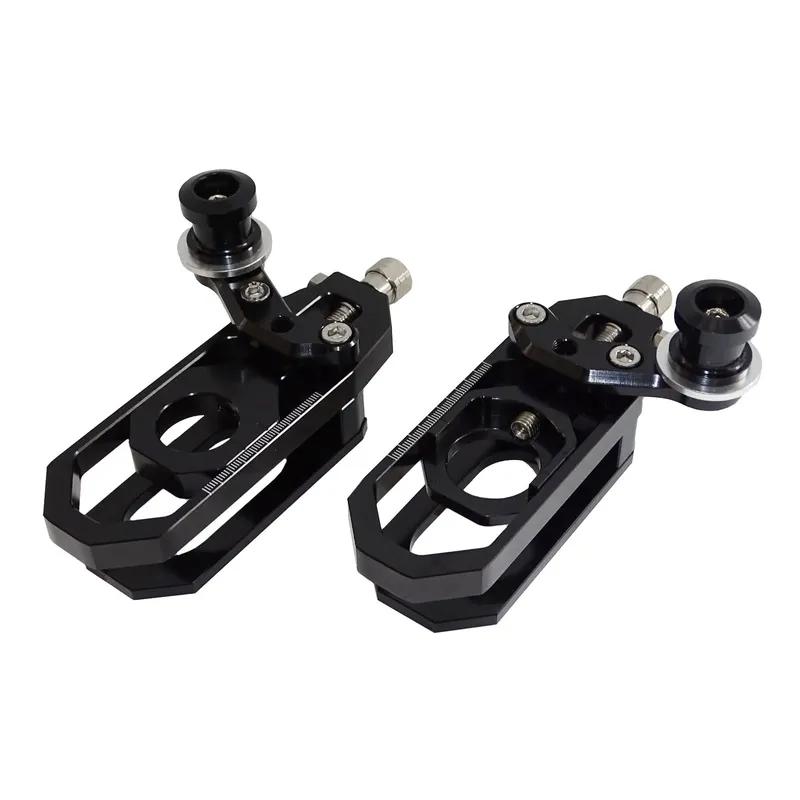 Motorcycle Rear Wheel Axle Blocks Chain Adjusters Tensioner with Swingarm Spools For YAMAHA YZF R6 YZF-R6 2006 2007 2008-2016