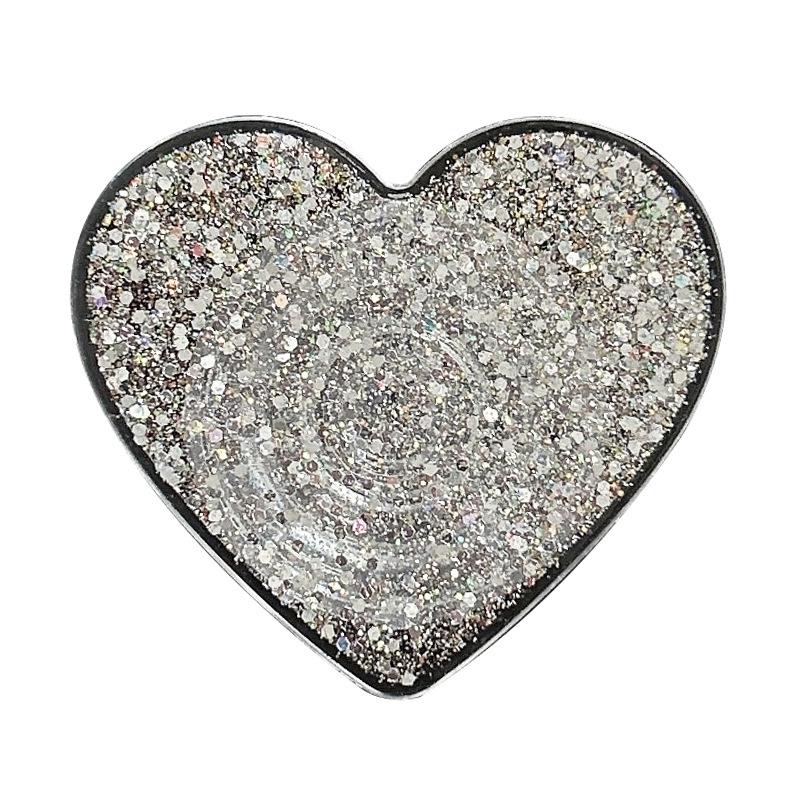 Color Love Glitter Mobile Phone Airbag Holder Wind Paste Retractable Round Lazy Ring Buckle