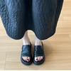 Xiaohongshu popular Chengdu style thick-soled slippers women's summer new retro flat-bottomed outer wear light and not tired slippers