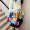 Ethnic Style Color Block Double-Sided Women's Crossbody Tote Bag