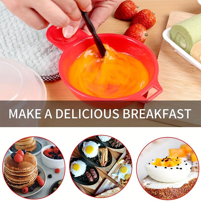 2Pcs/Set, Easy Eggwich Microwave Egg Cooker, Red And Clear, Kitchen Gadgets, Kitchen Accessories