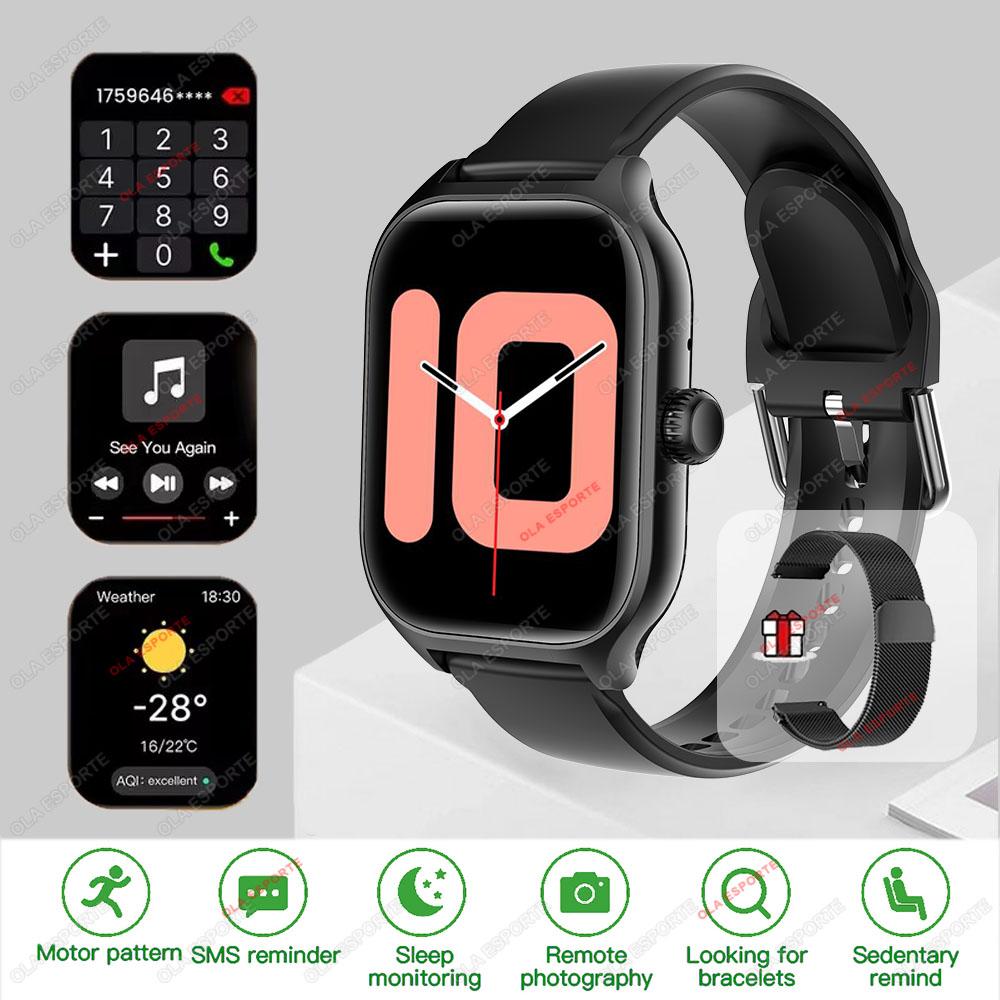 Smartwatch Globale Version GPS-Tracker Bluetooth-Anruf Herzfrequenzmesser IP68 Wasserdicht Sport Fitness Smartwatch Herren Damen