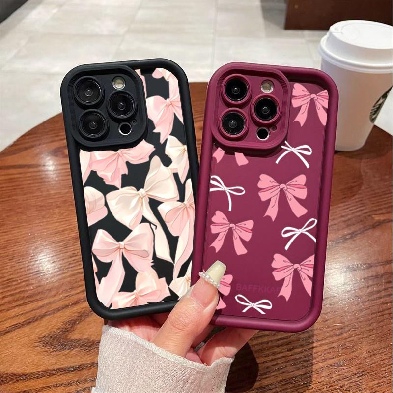 Case For Redmi 15 Note 14 4G 13 12 PRO 5G Plus 10 8 9 11S 13C 14C 12C 12 13 A5 A3 10C Cover Bow Cute Silicone