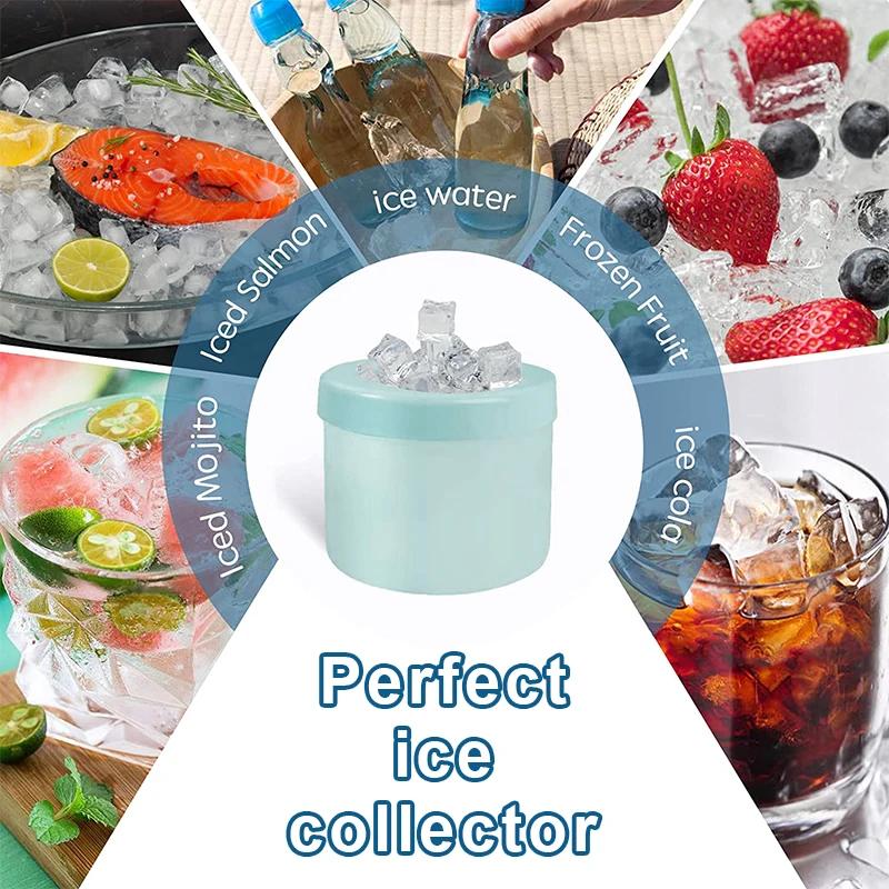 Silicone Ice Cube Maker Mold Cylinder Trays Lattice Ice Bucket Cup Food Grade Quickly Freeze Frozen Drink Maker for Whiskey Beer