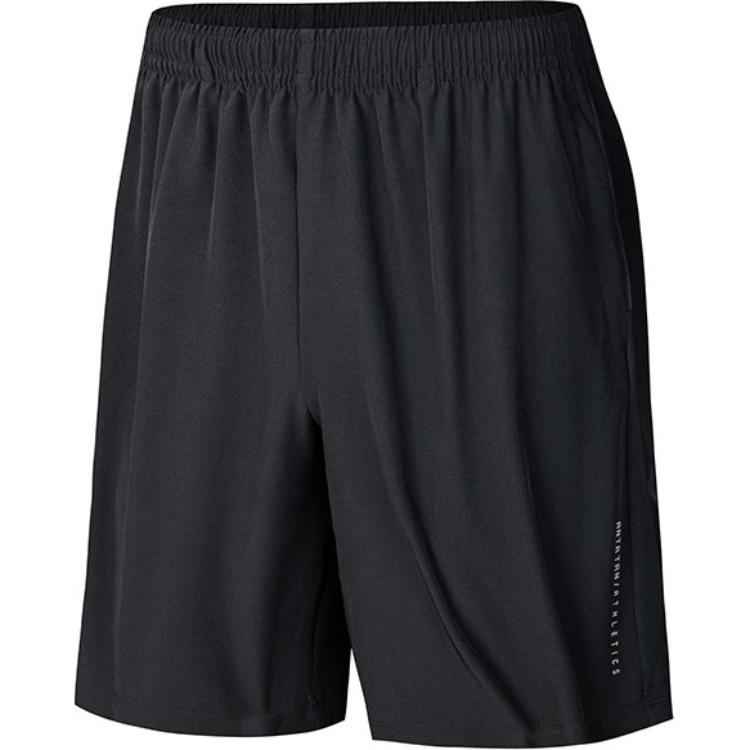 

Anta Серия Training, однотонные, средней посадки, влагоотводящие, быстросохнущие, дышащие, для фитнеса, пятиточечные, повседневные шорты, мужские шорты, черные 152437526-6 L