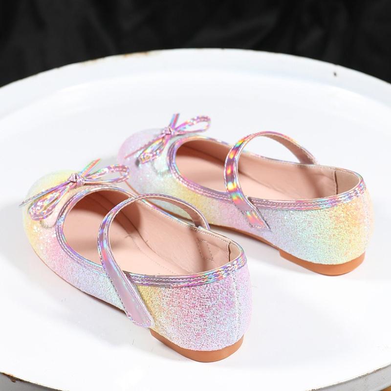 Scarpe da Bambina alla Moda con Fiocco in Pelle 2025primavera Nuove Scarpe Casual per Bambini Semplici Versatili Scarpe da Principessa per Bambina Comode Antiscivolo Scarpe Piatte per Bambini