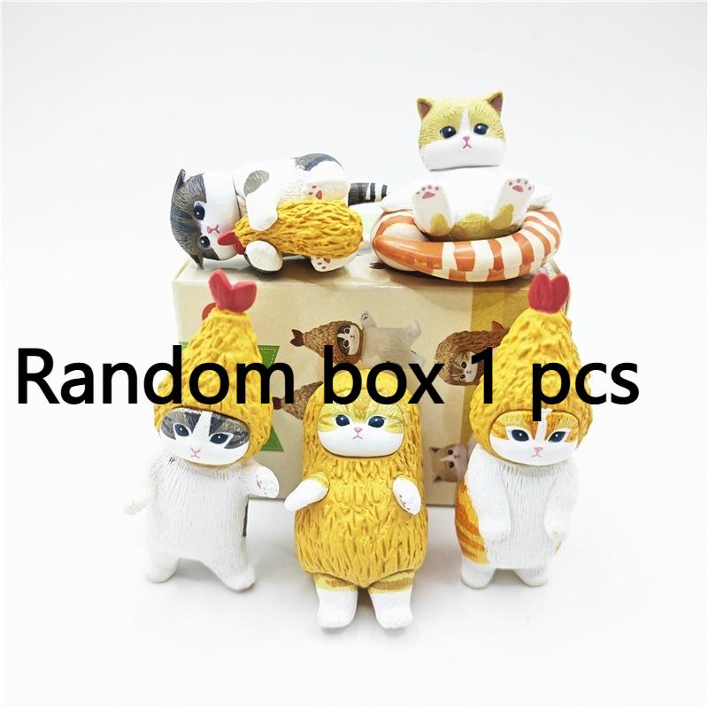 Op Voorraad Mufosand Gebakken Haai Kat Sleutelhanger Blind Box Rugzak Hanger Verzamelobject PVC Actiefiguur Trendy Speelgoed Collectie Cadeau beige