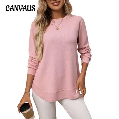 Maglione da Donna Autunnale e Invernale Girocollo Avvolgente con Bottoni Filato Core Maniche Lunghe