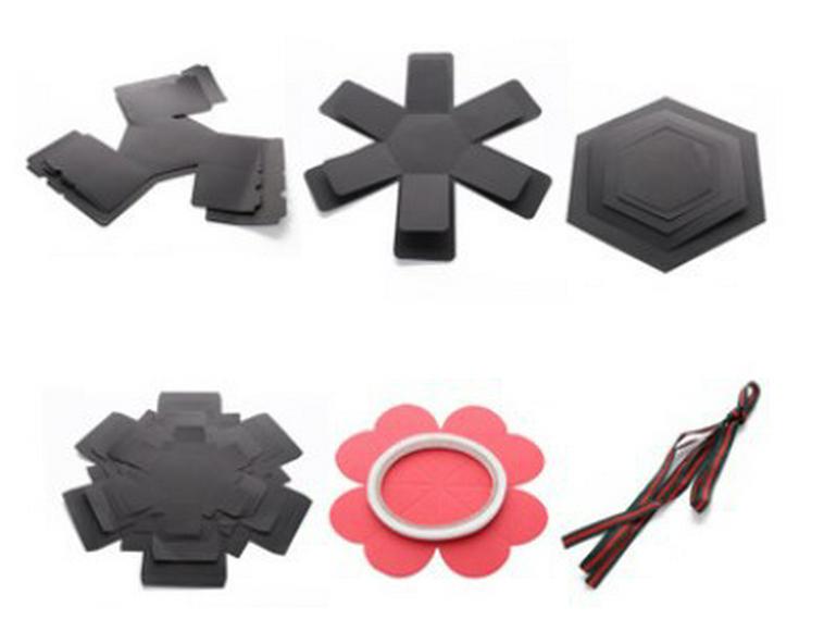 

Коробочка-взрыв на День святого Валентина: Креативный DIY альбом в подарок для пар чёрный