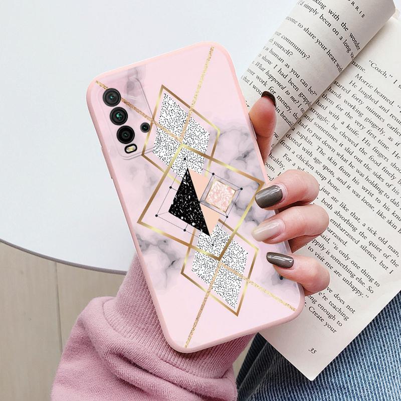 Housse Marbre Mode Pour Redmi 9T Coques Protectrices Souples Silicone Coque Pare-chocs Fundas Pour Xiaomi Redmi 9T Redmi9T 9 T Coque Mignonne