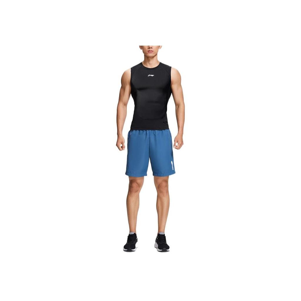 Li-Ning Plain Logo Print Sleeveless Workout Top Men tops AUDSB41-1
