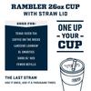 YETI Rambler 26 Oz Straw Cup, Vacuum Insulated, Stainless Steel with Straw Lid, Camp Green