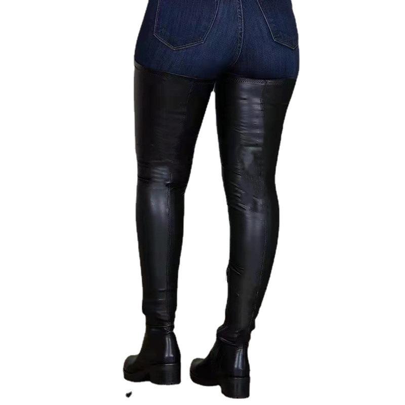 Winter New Women's Root Large Size Over-Knee Women's Boots Elastic PU Face Fashion Sleeve Boots