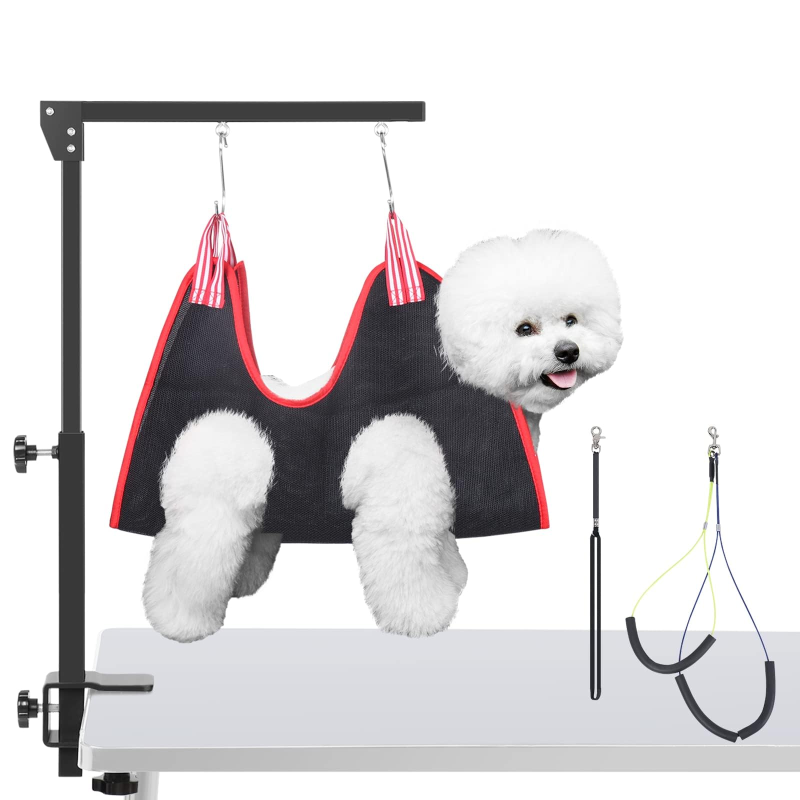 

HIDOG Dog Grooming Grooming Arm with Arm for Grooming Grooming Table Arm with Hammock For Height Small Medium Pet Supplies Arm, Clamp, Table, Harness,