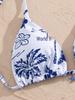 2026 European & American Sexy Double-Layer Bikini with Metal Ornaments – Printed Two-Piece Beach Swimsuit