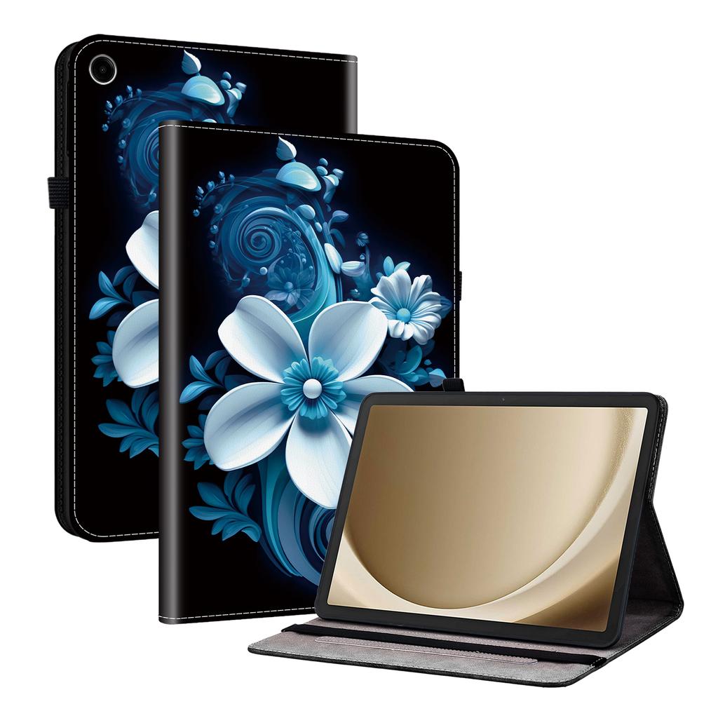 Para Samsung Galaxy Tab A11+ Capa de Couro Padrão Estampado Suporte Capa para Tablet com Porta-Cartões