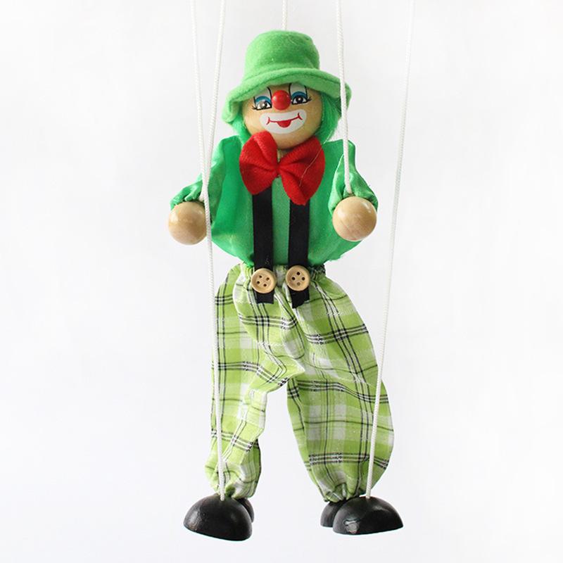 Clowns Marionette Children Shadow Doll Handicrafts Wooden Toys Kids Cute Gift