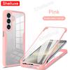360 Full Body Front+Back Clear Case Shelluxe For Samsung A56 A36 A26 A06 A16 4G 5G Silicone Double Sided Shockproof Phone Cover