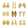 Stylish Gold Leaf Design Earrings - High-End Stainless Steel Studs & Dangles
