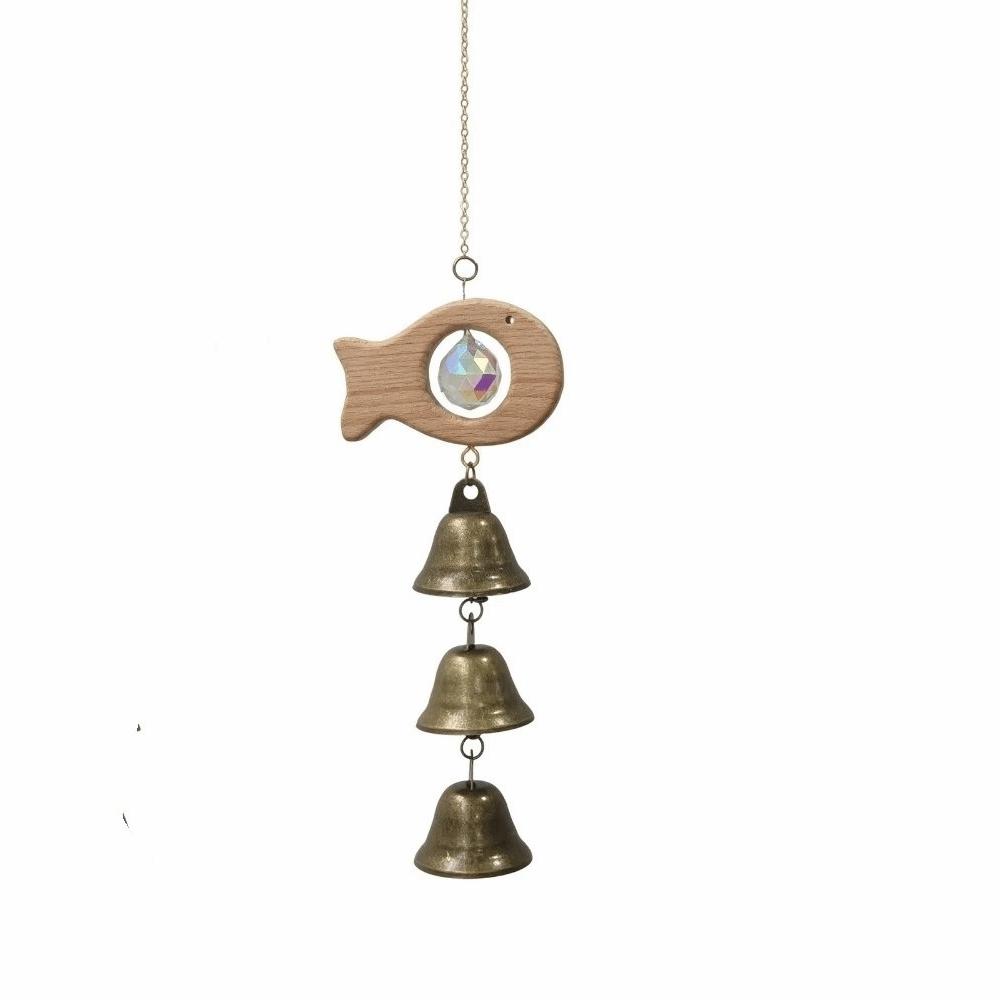 Rotating Colorful Bird Wind Chime Hanging Rainbow Fish Pendant  for Garden Patio Style B