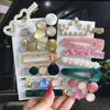 Fashion Hair Pins Side Clip Set Sweet Acrylic Waterdrop Hair Barrettes For Women Girls Korean Geometric Hair Accessories Jewelry