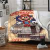 1pc Mario Nintendo Entertainment Flannel Blanket, Soft Skin Friendly with Digital Printing, Various Sizes Available for Family, Friends, Birthday