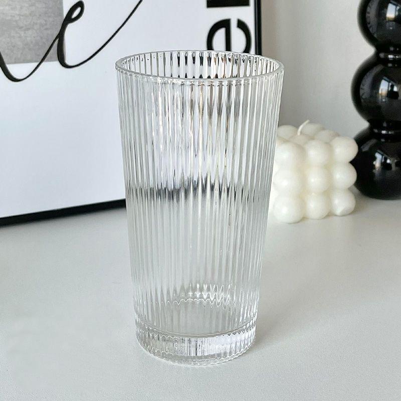 13oz 380ml Cocktailglas im nordischen Stil mit vertikalen Streifen, Kaltwasserbecher, transparent, Zitrone, Long Island, Eisteebecher, Milchpartybecher