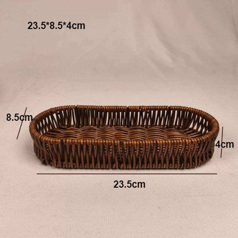 Hardness Rattan Wicker Woven Serving Baskets Handwoven 6 Styles Drain Chopstick Fork Spoon Holder Household Rattan Basket