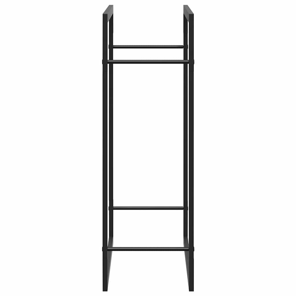 vidaXL Brennholzregal Mattschwarz 80x28x86 Cm Stahl