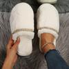 Fashion Women Baotou Slippers Fluffy Furry Home Slides Woman Comfort Flat Slippers Non Slip Indoor Floor Shoes Lightweight  Slides Women