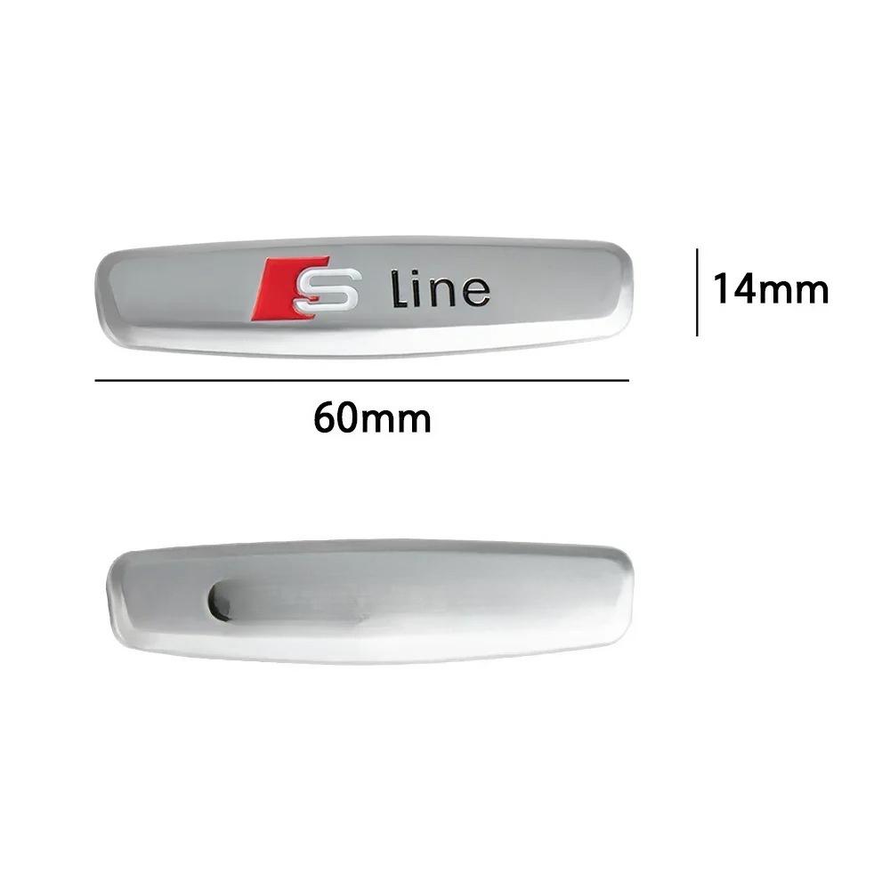 1 pièce Emblèmes Autocollants Badges Logos Métal Sline Intérieur Dossier de Siège Pour Sline A3 A4 B8 8P B9 8V A1 A6 C6 Q3 Q5 C7 Accessoire de Siège