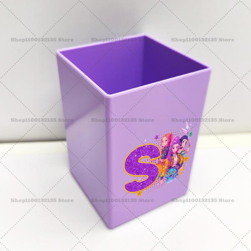 Kpop Demon Hunters Pen Holder Cartoon Anime Pattern Print Office Desk Accessories Boy Girl Stationery Pencil Organize Home Gift