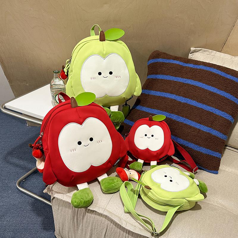 Schoolbag Cute Apple Schoolbag Female Junior High School Student Super Cute Cartoon Large Capacity Backpack High Value Student Class Schoolbag Tide