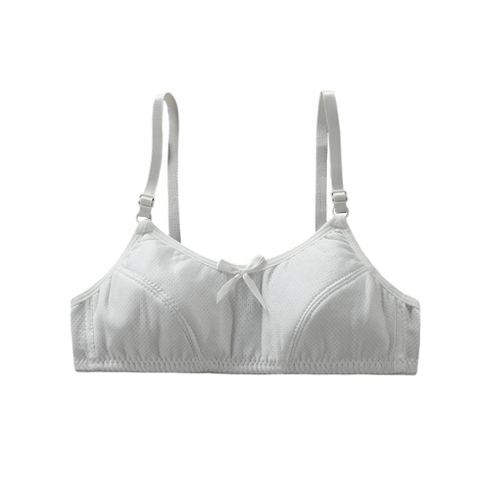 

Adjustable Shoulder Strap Sports Bra For Girls (10-14 Years Old) With Fixed Cup 32 білий