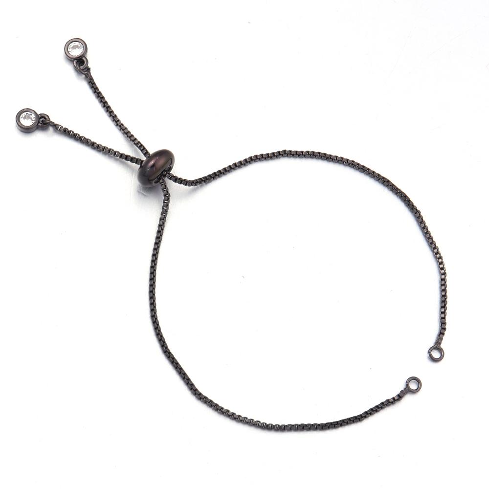 

2pcs Copper Plated Adjustable Bracelet Extender Chains With Silicone Beads For Jewelry Making DIY Necklace Bracelets Accessories