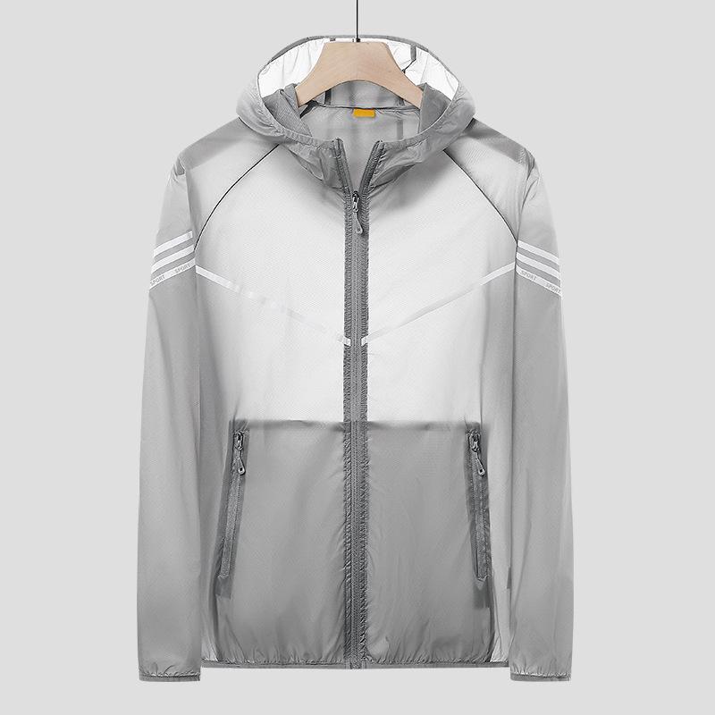 Summer Sunscreen Clothes Men's Loose Breathable Thin Hooded Jacket Outdoor Quick-drying Top