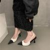 2025 New Summer Casual Fashion Shallow Pointed Toe Sandals Solid Color Sexy Elegant Comfortable Stiletto Heels