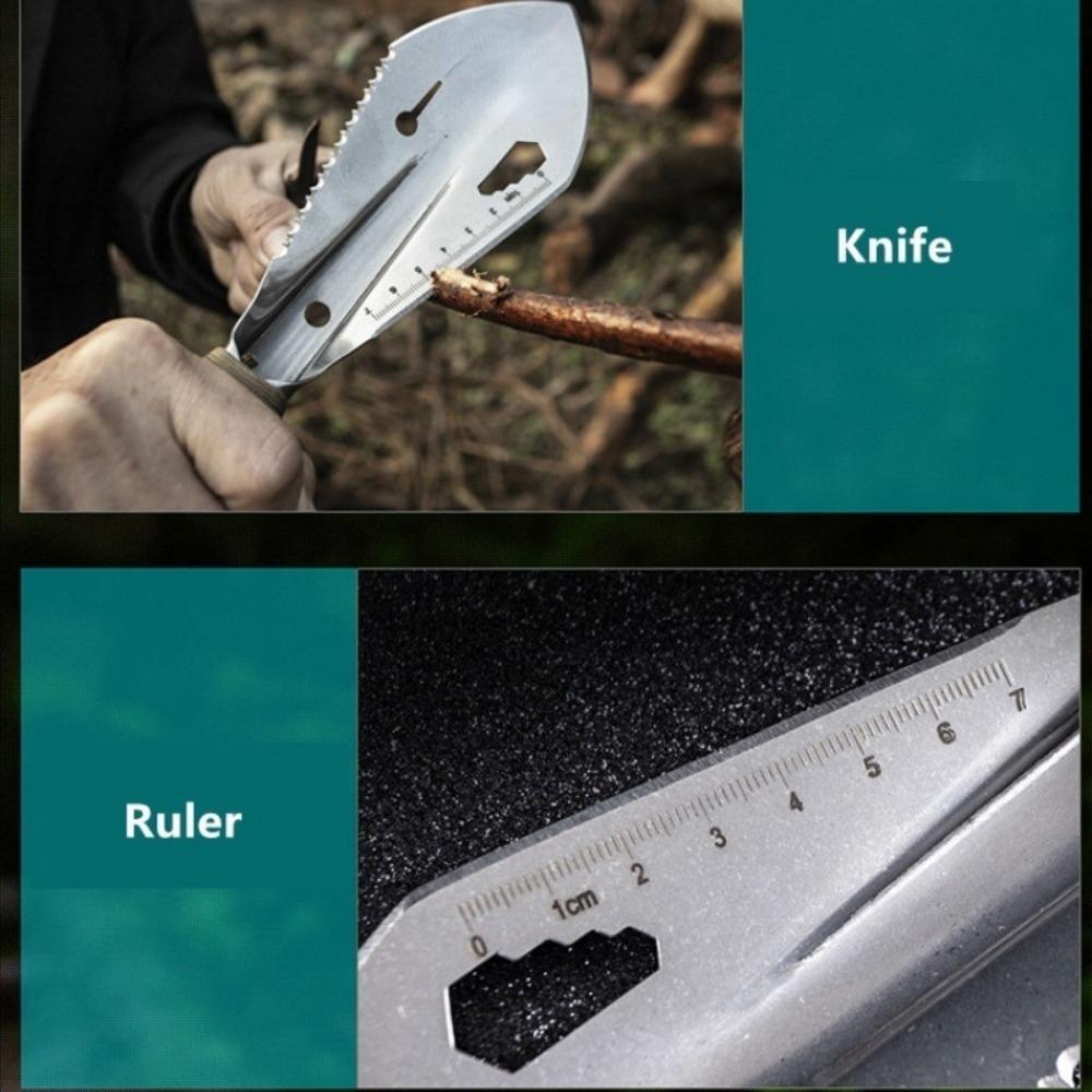 Stainless Steel Garden Shovel Spade Multi Tool Weeder With Sawtooth Hex Wrench Ruler Digging Trowel Knife Spear Garden Bonsai