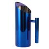 Water Pitcher 1L 304 Stainless Steel Straight Body Drink Pitcher with Spill Proof Spout for Cocktail Flower Tea Cold