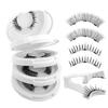Magnetic Eyelashes No Glue Required - Reusable False Eyelashes Natural Look Set 4 Pairs False Eyelashes Soft Waterproof Magnetic Eyelashes Easy