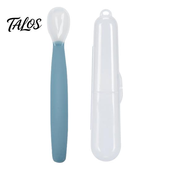 Baby Shower Gift for Infants Silicone Feeding Spoon, Soft Non Slip Training Utensil, Easy BPA Free Utensils Cleaning Complementary Spoon And Toddlers