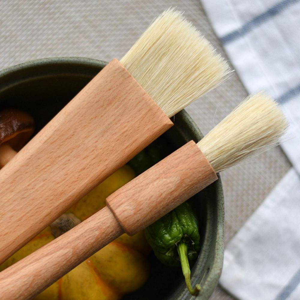 Spreading Natural Kitchen Wooden Handle Sauce Baster Pastry Brush Basting Brush Marinade Tool