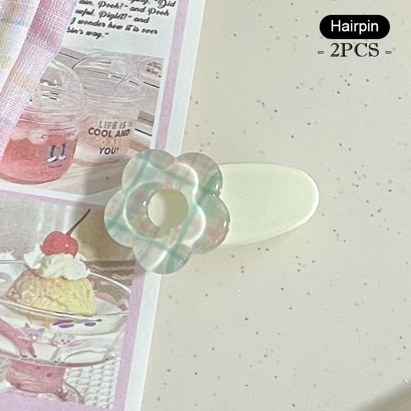 1/2 szt. Breloczek z kwiatem w kolorze galaretki, słodki, uroczy, klips do włosów z kwiatem, akcesoria do dekoracji torebki, prezent