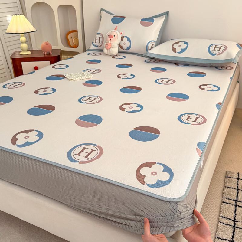 Handon Cartoon Ice Silk Summer Cooling Mat Set